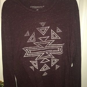 Maroon Aeropostale Pattern Men’s Shirt